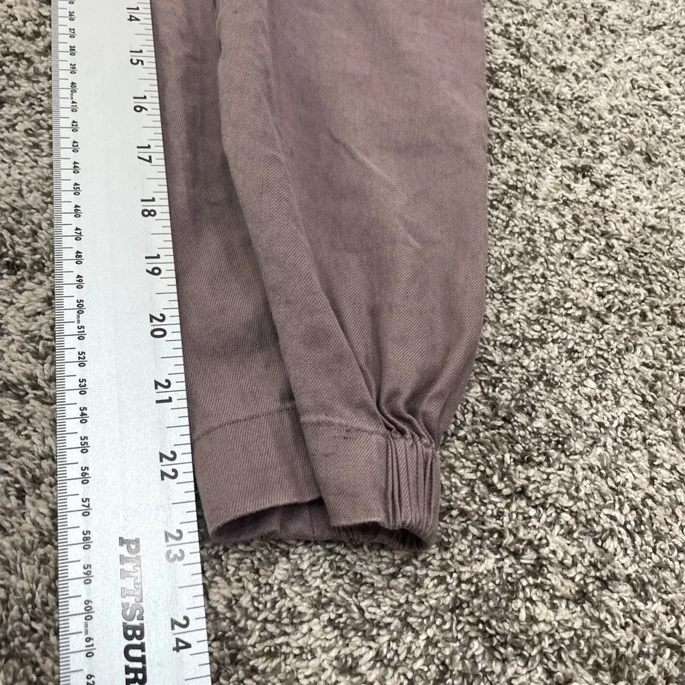 Aritzia Babaton Joggers Womens XS Linen Blend‎ Crop Pull On Mocha Brown Pants